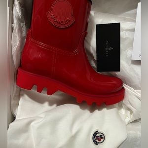 Brand new Moncler red boots